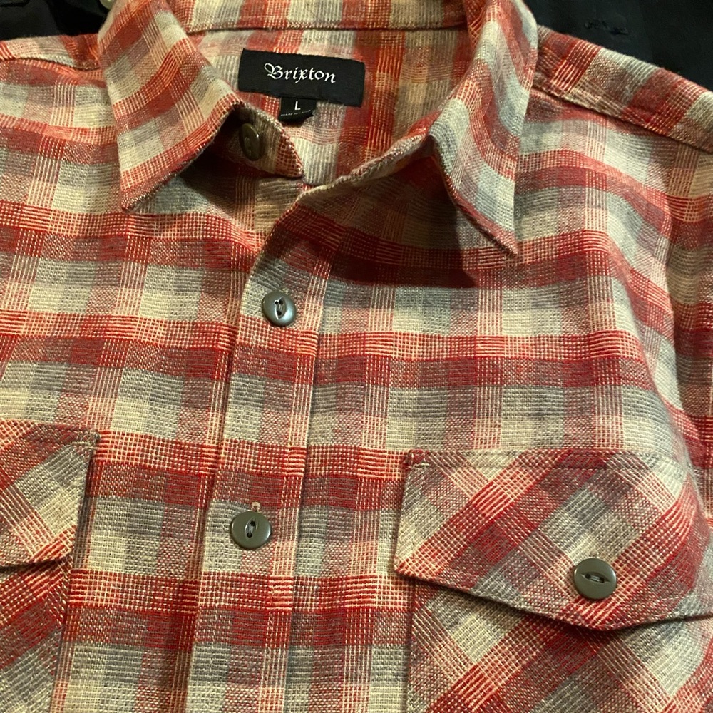 Brixton short sleeve flannel large